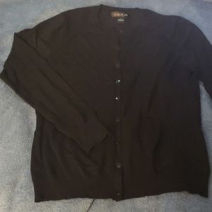 Black August Silk Cardigan Full Length Sleeves